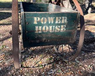 antique power house hand cart