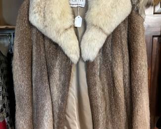 beaver with fox collar coat