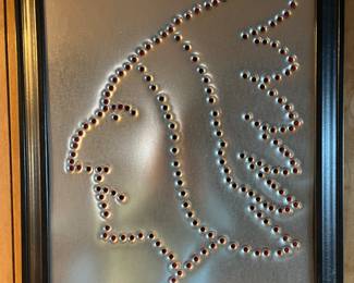 native american bullet hole art