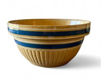 Vintage Yellow Ware Fence Picket McCoy Mixing Bowl