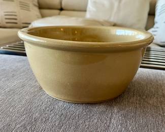 Antique Large Yellow Ware Stoneware Mixing Dough Bowl 
