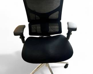 X-Chair X2 Management Task Chair, Black K-Sport Mesh Fabric with Headrest - Ergonomic Office Seat/Dynamic Variable Lumbar Support/Floating Recline/Highly Adjustable