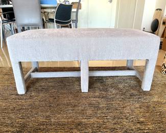 This is a Donghia Gray Bench. 42" Wide