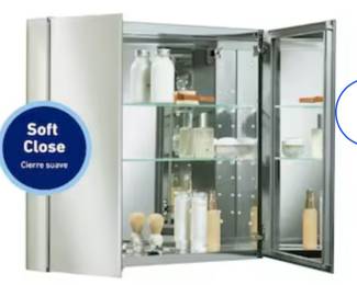 Here is another pic of KOHLER 30-in x 26.125-in Surface/Recessed Mount Mirrored Soft Close Medicine Cabinet