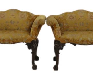 Lot 449 Chippendale Scroll Arm