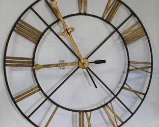 Lot 89 Large French Iron Clock Face
