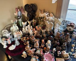 angle and bear figurines