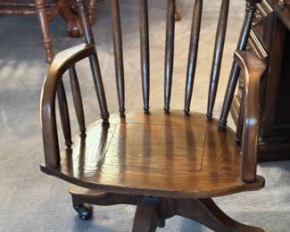 beautiful antique oak desk chair