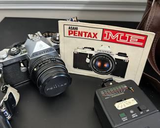 C6 - $80 - Pentax ME camera with accessories & lenses