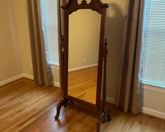 C51 - $100 - Cheval Mirror / Standing Mirror.  Measures 30.5" wide x 18" deep x 69" tall. 