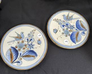 C39 - $8 Each - Pottery Trivets made in Mexico. Mexico el Palomar signed on back. 