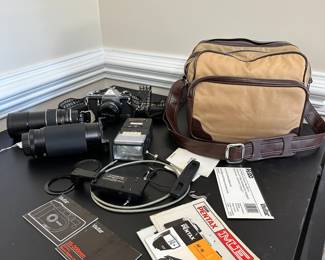 C6 - $80 - Pentax ME camera with accessories & lenses