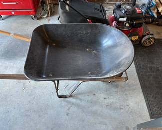 C64 - $30. Blue Hawk Wheelbarrow (tire needs air - untested) Model S4BH30. Gently used. Scratched but not rusted out. 