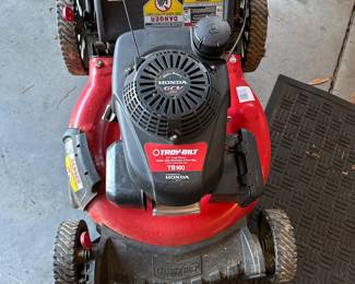 C62 - $150 - Push Mower with bag - Troy-Bilt TB160 Honda Engine. 21" deck. 