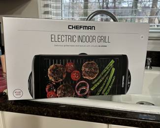 C44 - $15 Chefman Electric Indoor Grill new in box. 