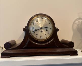 C26 - $50 - DRP Germany Mantle Clock with key. Untested. 
