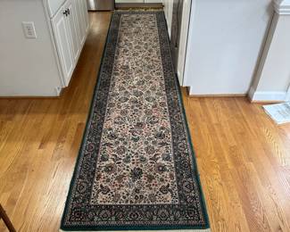 C13 - $65 - Green Runner measures 32" wide x 12' long. No tag. 