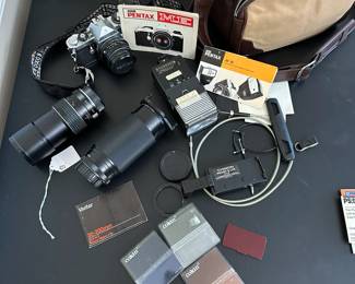 C6 - $80 - Pentax ME camera with accessories & lenses