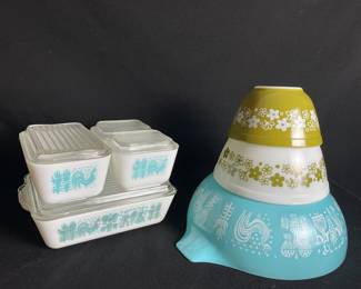 Amish Print Pyrex Set Pyrex Mixing Bowls