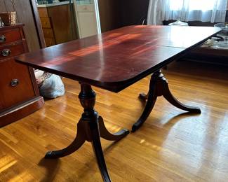 Wooden Vintage Dining Table, No Extra Leaf Included