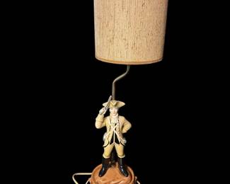 Porcelain Colonial Figure Table Lamp