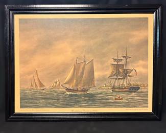 Marblehead Harbor In 1840 Framed Picture