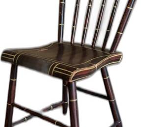 Antique Painted Rush Seat Chair -- Two are Available