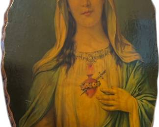 Vintage Virgin Mary Wall Plaque