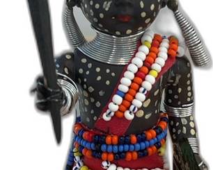African Beaded Doll - Open/Close Eyes