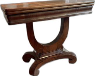 Empire Style Mahogany Turn-top Game Table