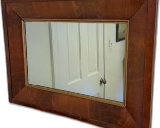 Wood Mirror - 19th Century Mahogany Empire style (Medium Size)