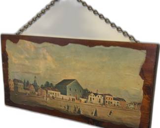 19th Century New England Village Scene Print