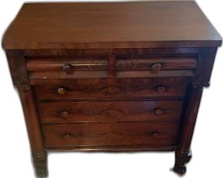 Empire Style Antique Mahogany Chest of Drawers
