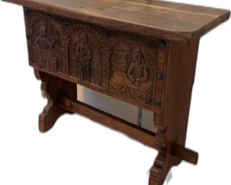 Hand-Carved Spanish Colonial Religious Console Table