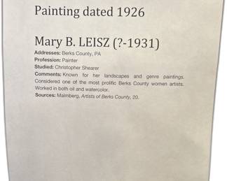 Mary B. Leisz (1926) - Mountainous Landscape Oil Painting