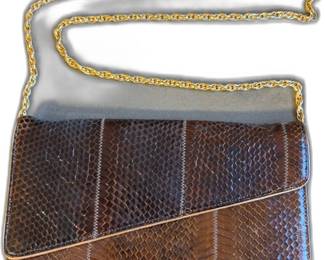 Vintage Snakeskin Clutch