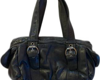 Vintage Black Leather Handbag