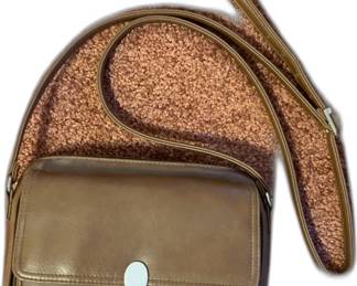 Vintage Brown Leather Crossbody Bag