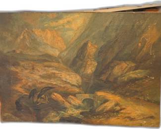 Mary B. Leisz (1926) - Mountainous Landscape Oil Painting