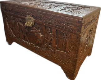 Chinese Carved Wood Chest