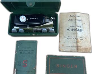 est. 1902 Singer Electric Sewing Machine Table and support docs -- Supporting Docs and Repair Items