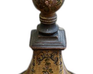 Vintage Hand Painted Floor Lamp -- Detail View