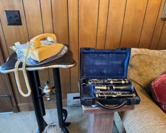 Wall phone and clarinet