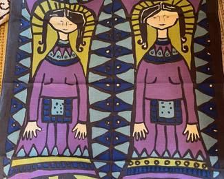 Swedish Linen Wall Hanging "Navajo" by Ingrid Mjörne Michelsen