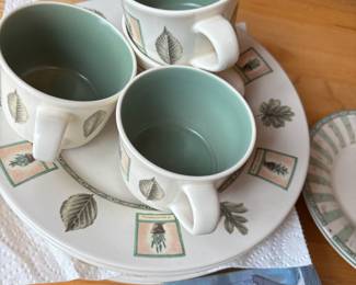 Pfaltzgraff Naturewood Dishes -4 Mugs, 2 Cereal Bowls, 6 Bread & Butter Plates, 2 Dinner Plates