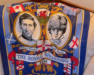 1981 Prince Charles and Princess Diana "The Royal Wedding" Tea Towel 