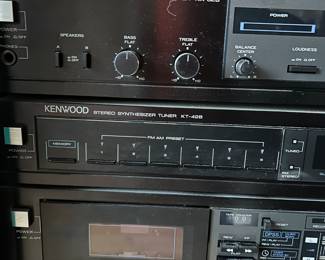 Kenwood Stereo Integrated Amplifier – KA-32B, Kenwood Stereo Synthesizer Tuner – KT-42B, Kenwood Stereo Cassette Deck – KX-32B, Kenwood Component System Rack