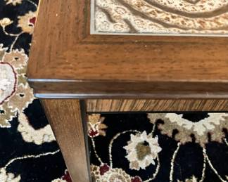 Mid Century Tile Top Accent Table