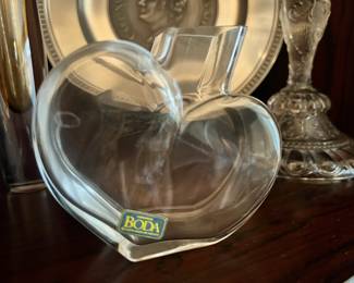 Kosta Boda Sweden Heart Shaped Glass Vase