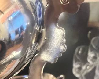 Silver Plate Set – 1 Tray, 1 Sugar Bowl, 1 Creamer 